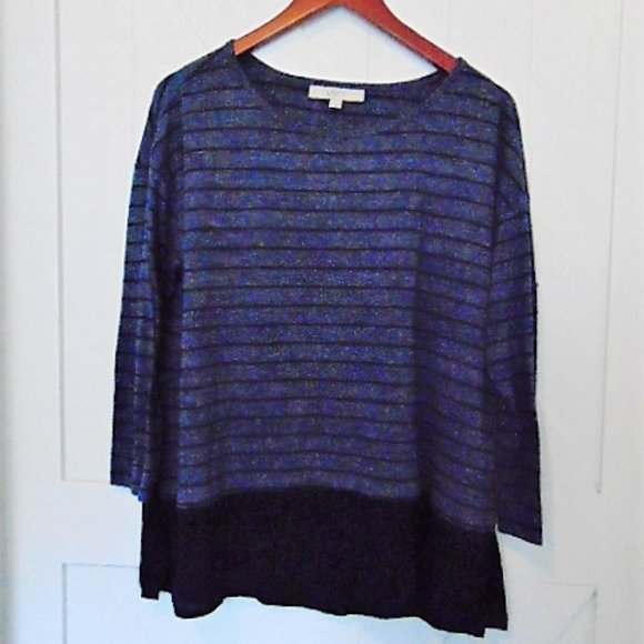 LOFT Tops - Ann‎ Taylor LOFT Long Sleeve Striped Tunic Top